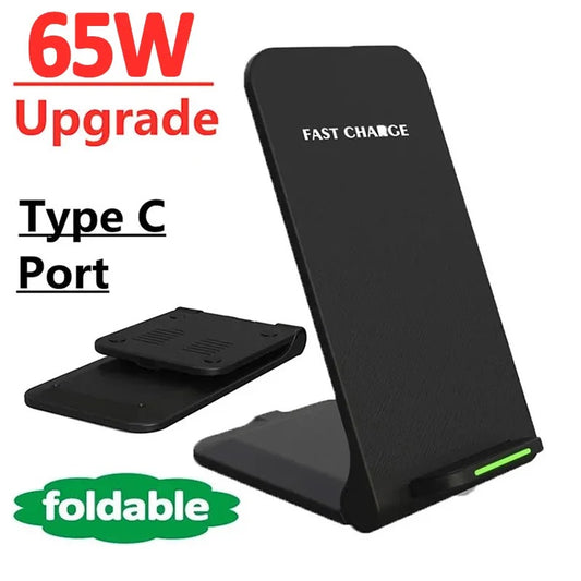 65W Wireless Charger Stand Pad For iPhone