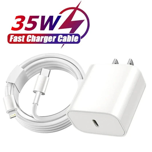 PD 35W Fast Charger Cable for Apple iPhone 14 13 12 11 X 35W PD Fast Charging Cable 3m